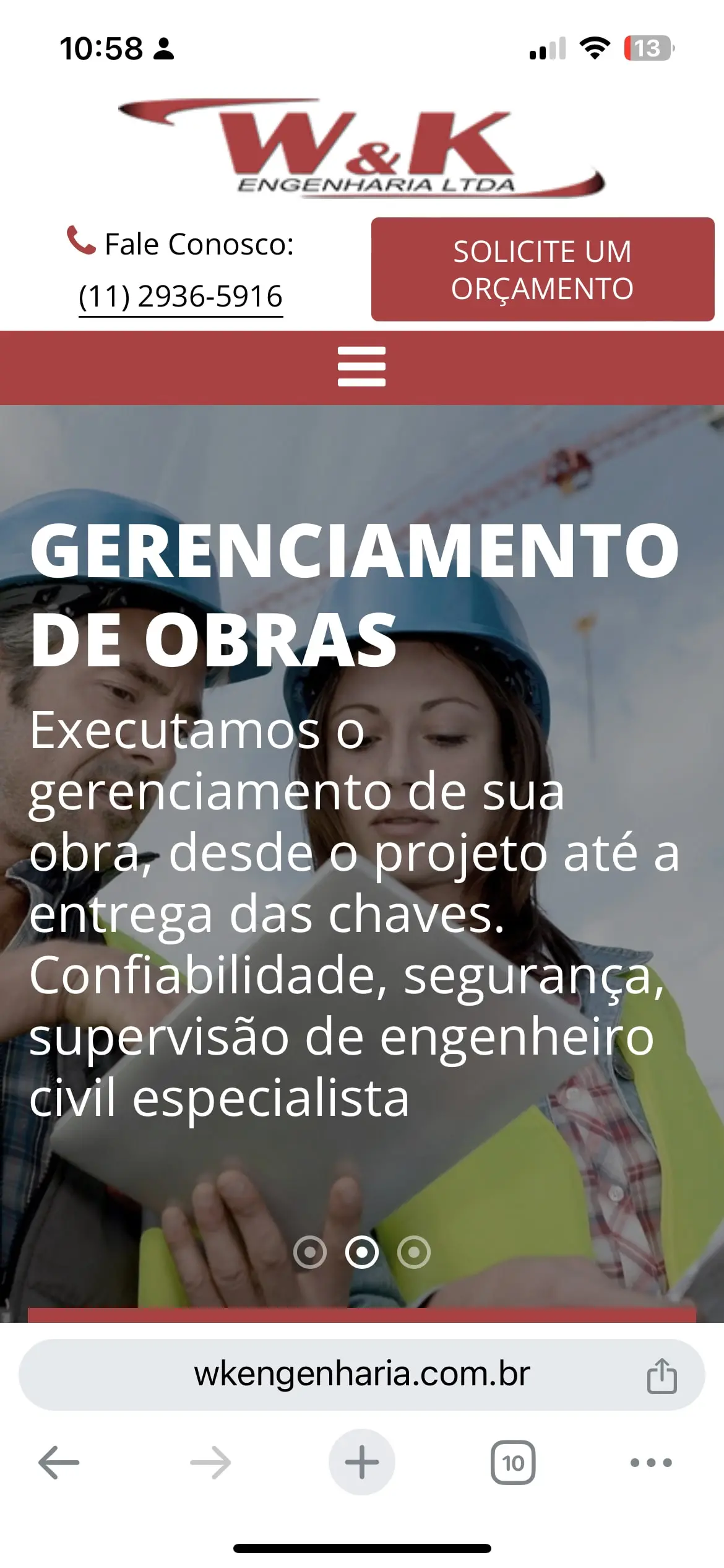 site wk engenharia | peachbrasil